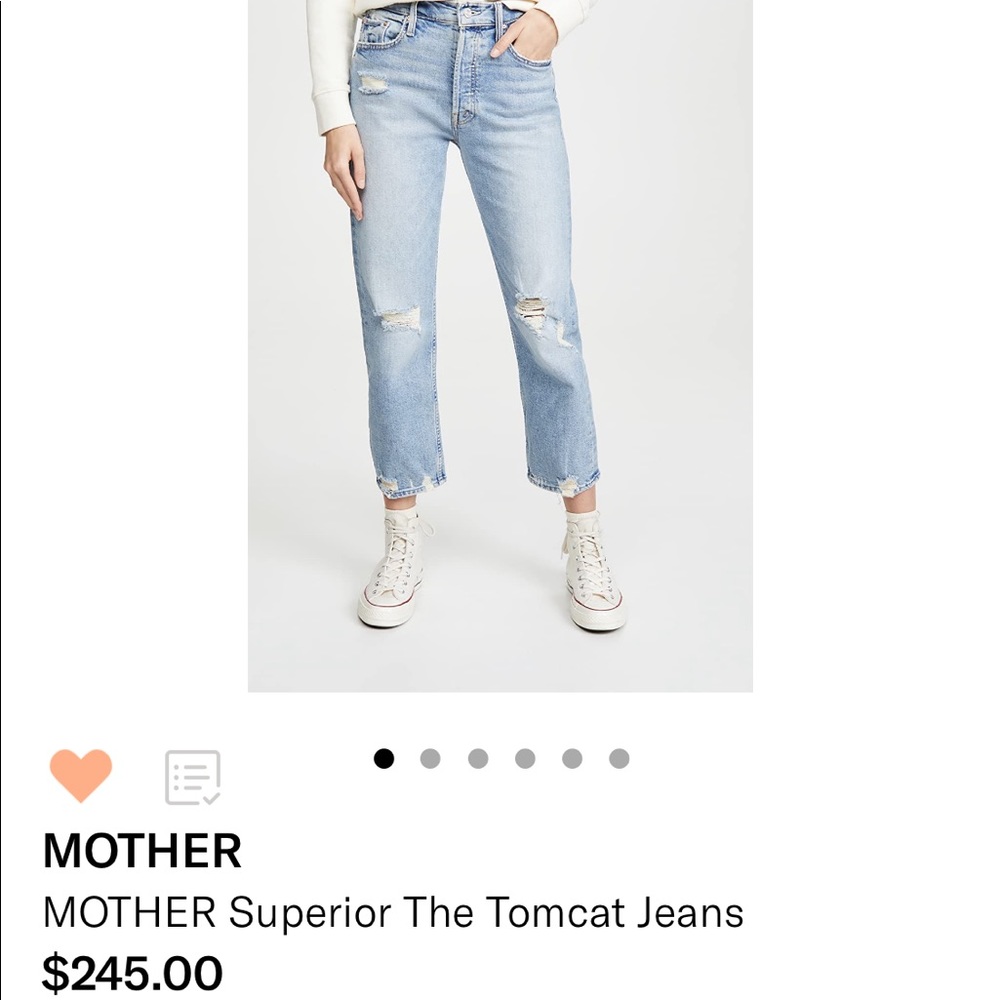MOTHER Superior The Tomcat Jeans, size 25